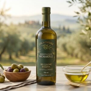 Olio Extravergine d'Oliva Monocultivar Moraiolo 500 ml – Riserva Col di Fiesole